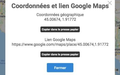 REZO+ : Coordonnées géographique est lien Google Maps