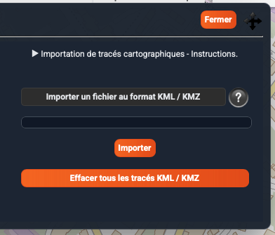 Import de tracé KML KMZ