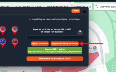 Import KML / KMZ — nouveauté en bêta test
